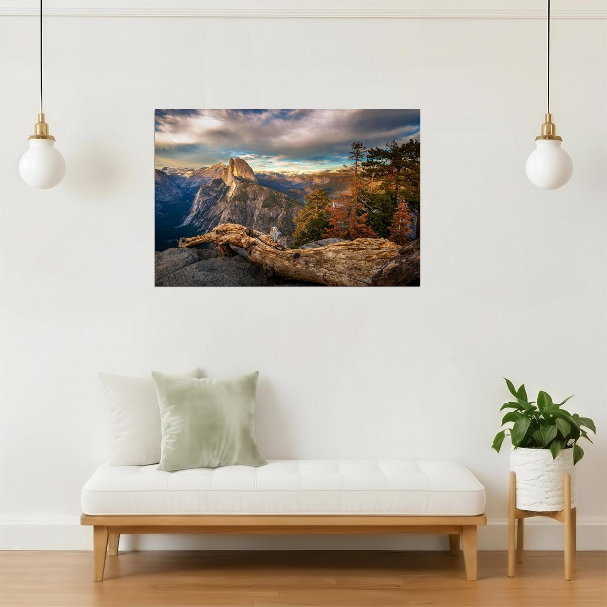 Glacier Point Sunset Yosemite Poster | National Park Photography | California Wall Art