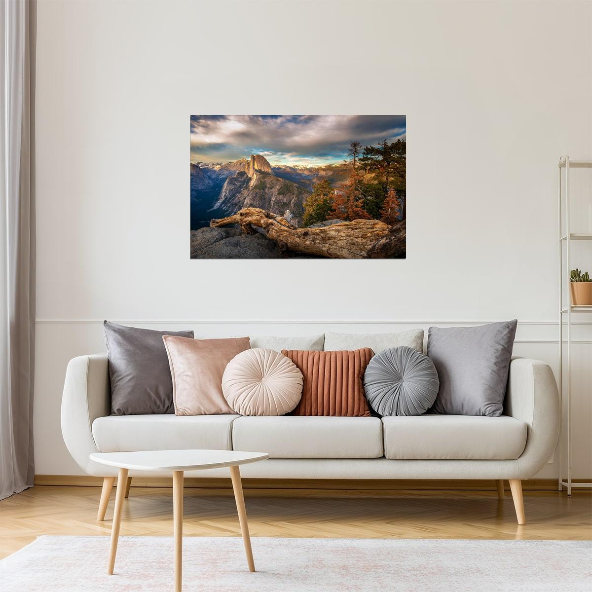 Glacier Point Sunset Yosemite Poster | National Park Photography | California Wall Art