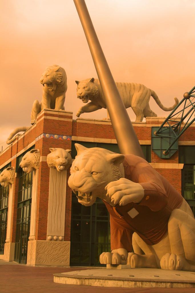 Tiger Statues at Comerica Park | Detroit Michigan Photography | Baseball Stadium Poster - Photography Poster