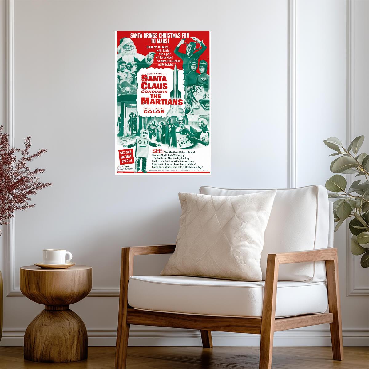 Santa Claus Conquers the Martians | Retro Christmas Movie Poster - Movies & TV Poster