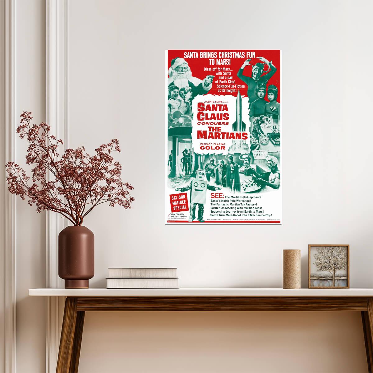 Santa Claus Conquers the Martians | Retro Christmas Movie Poster - Movies & TV Poster