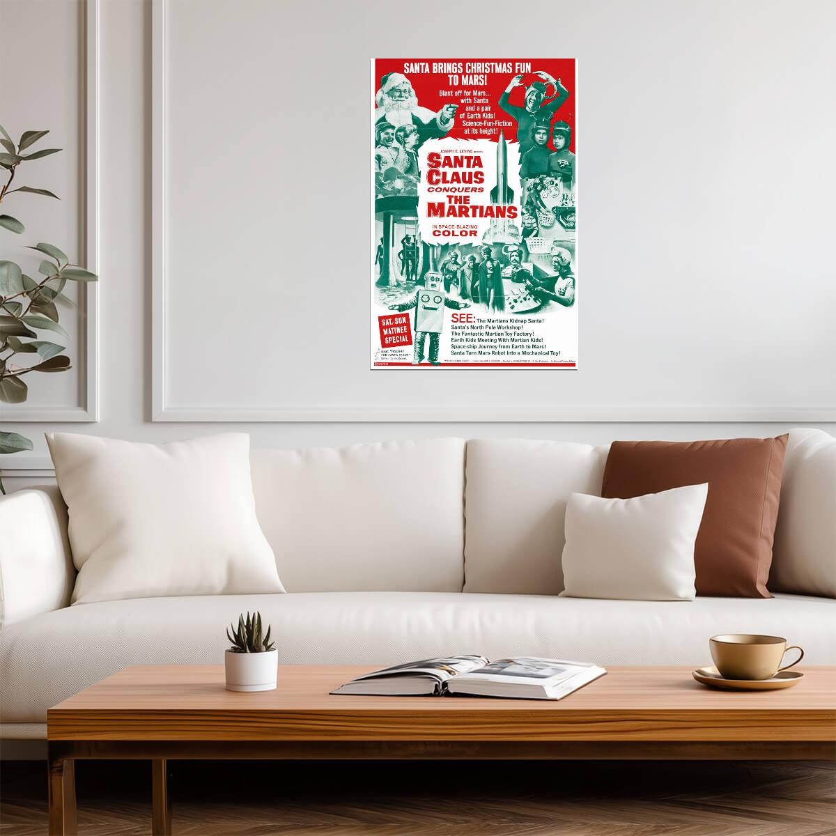 Santa Claus Conquers the Martians | Retro Christmas Movie Poster - Movies & TV Poster