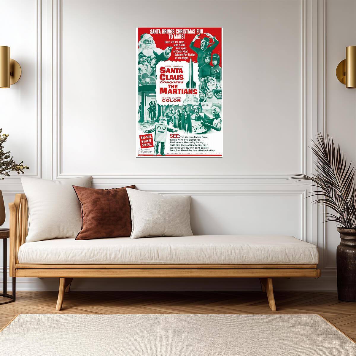 Santa Claus Conquers the Martians | Retro Christmas Movie Poster - Movies & TV Poster