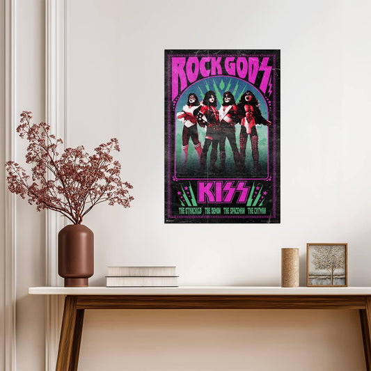 Kiss The Band | Heavy Metal Rock Gods Poster | Vintage Music Fan Art - Music Poster