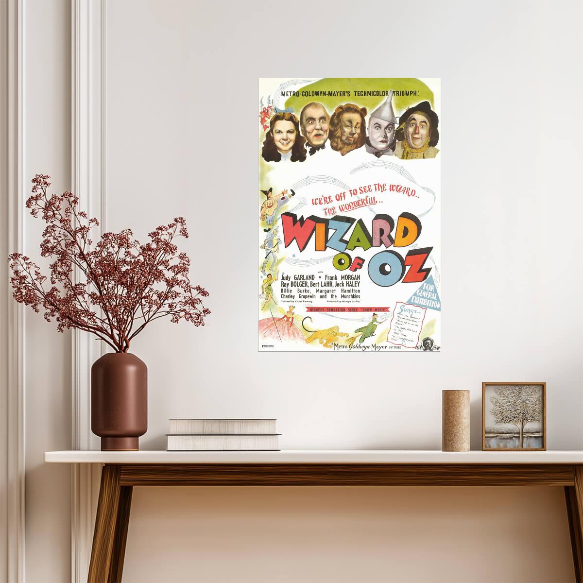 The Wizard of Oz 1939 | Judy Garland as Dorothy | Classic Movie Poster - Movies & TV Poster