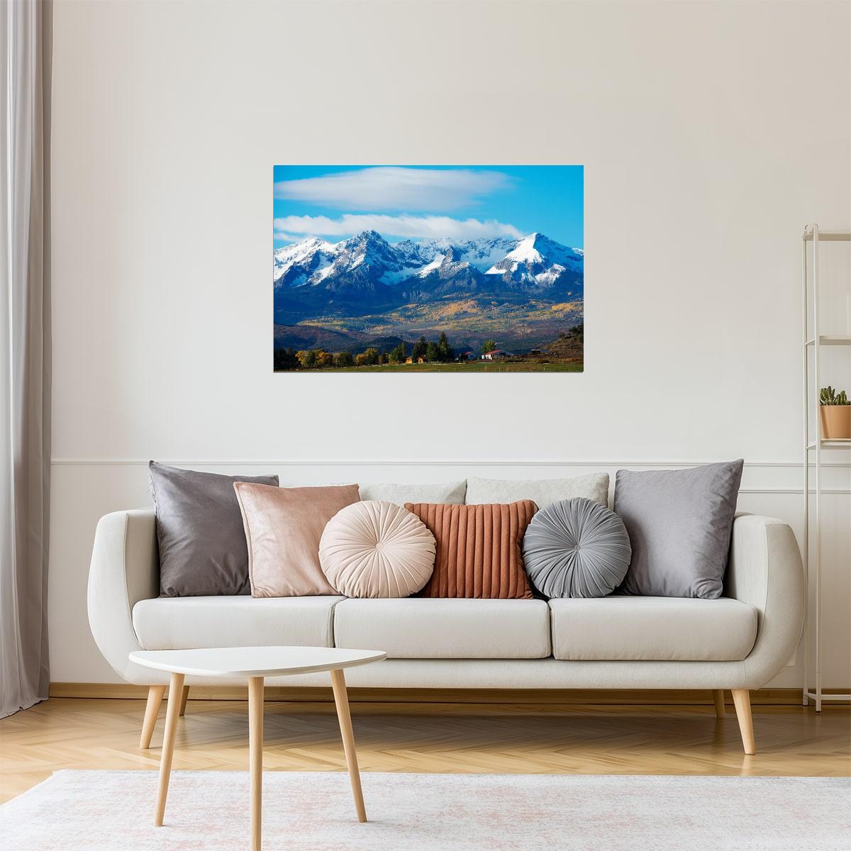 Snow Covered Rocky Mountains Poster | Winter Landscape Photography | Nature Wall Art