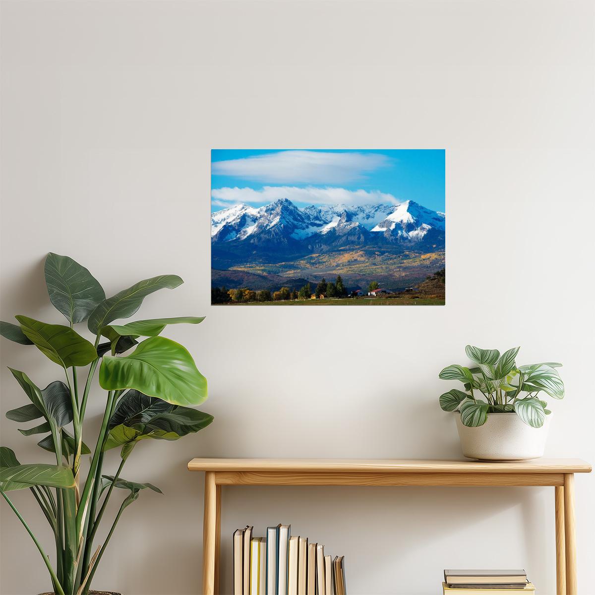 Snow Covered Rocky Mountains Poster | Winter Landscape Photography | Nature Wall Art