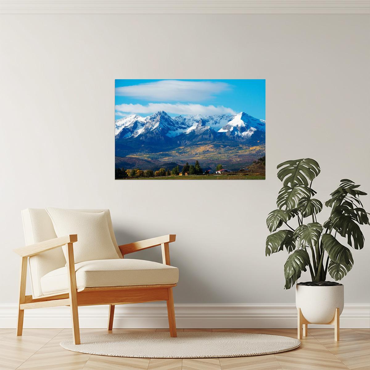 Snow Covered Rocky Mountains Poster | Winter Landscape Photography | Nature Wall Art