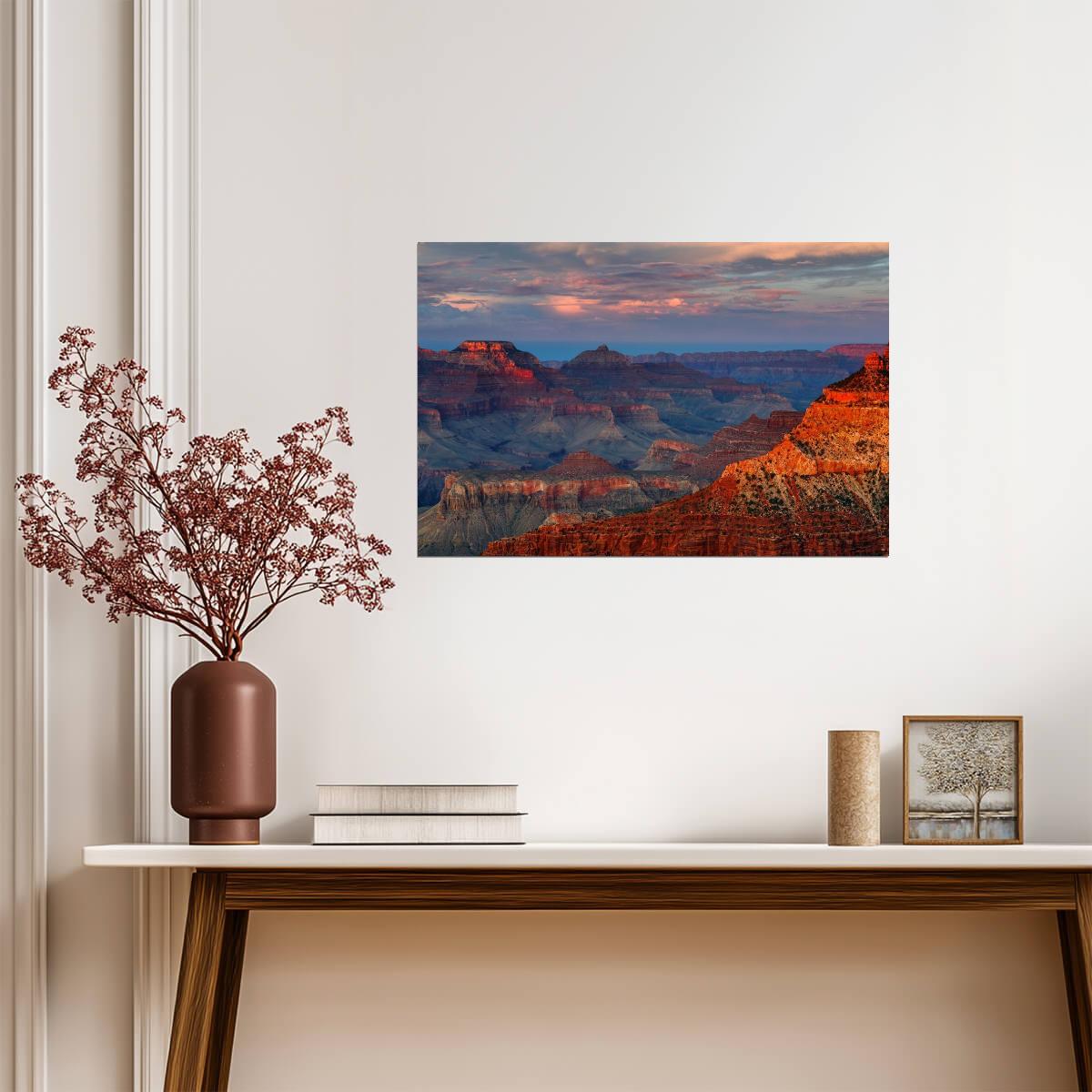 Sunset at Mather Point Grand Canyon | National Park Photography | Arizona Landscape Poster - Photography Poster