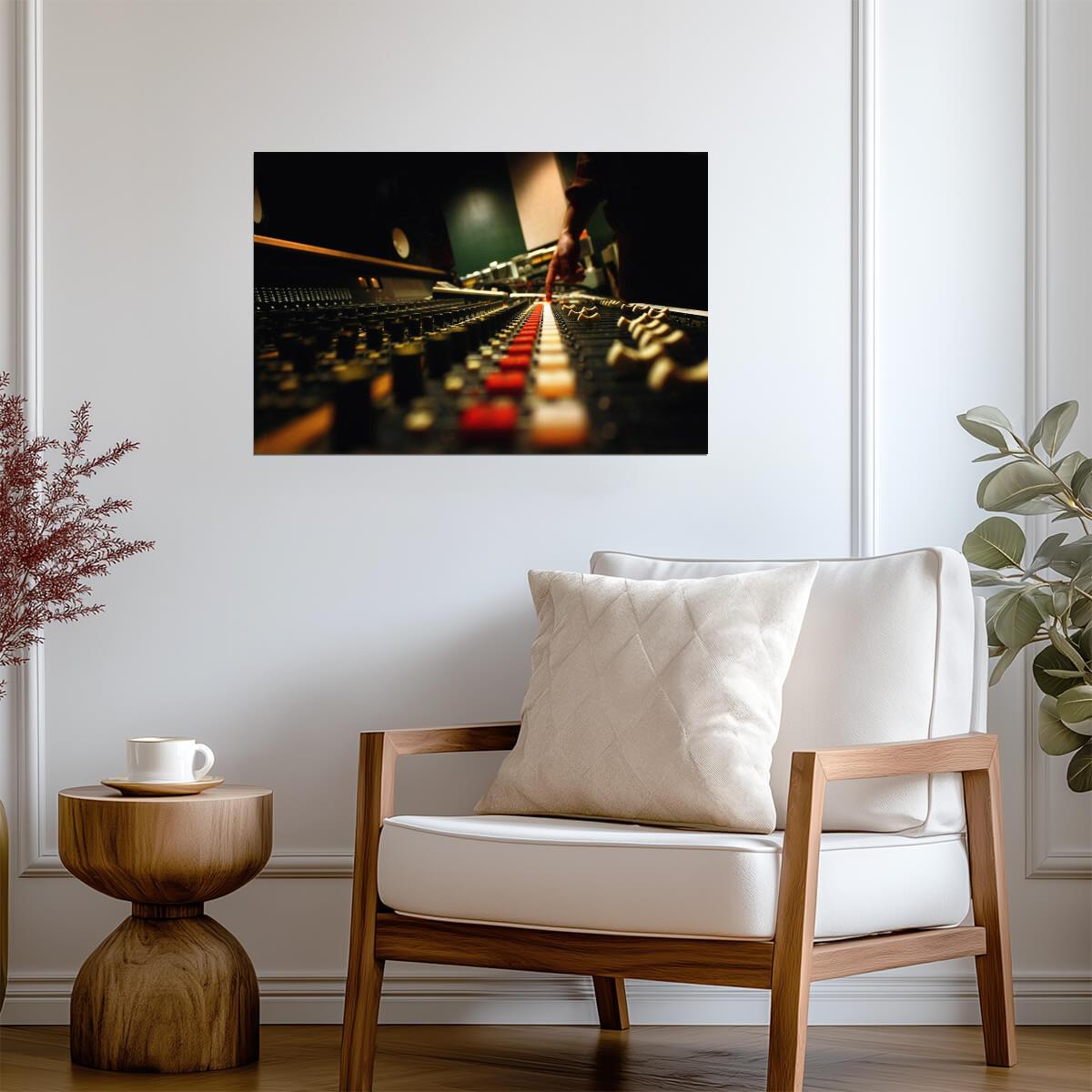 Recording Studio Control Panel | Music Production Photography | Sound Engineer Poster - Photography Poster