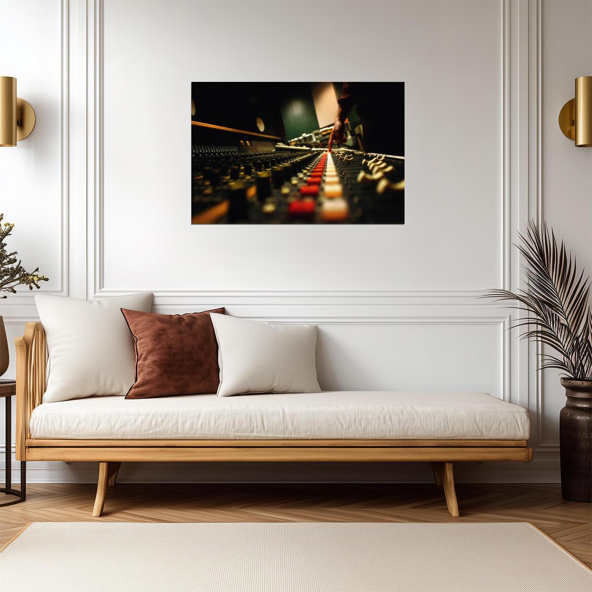 Recording Studio Control Panel | Music Production Photography | Sound Engineer Poster - Photography Poster