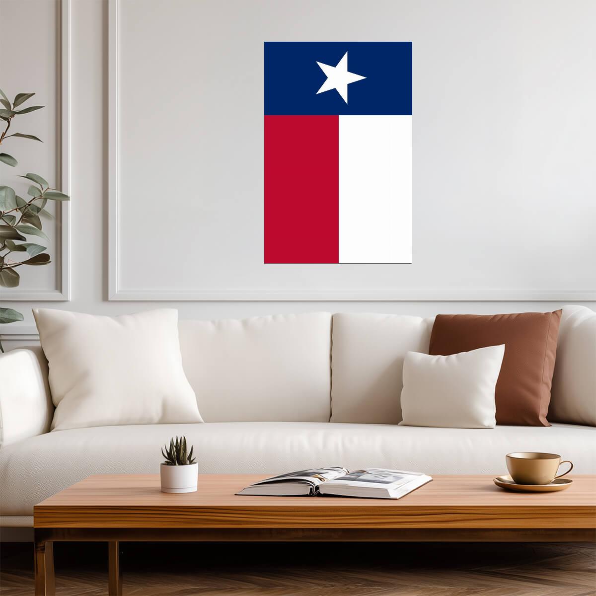 Texas Lone Star State Flag | Abstract Geometric Poster | Texan Pride Wall Art - Graphic & Art Poster