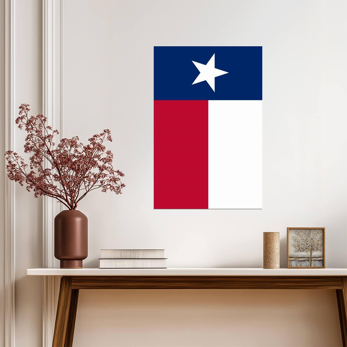Texas Lone Star State Flag | Abstract Geometric Poster | Texan Pride Wall Art - Graphic & Art Poster
