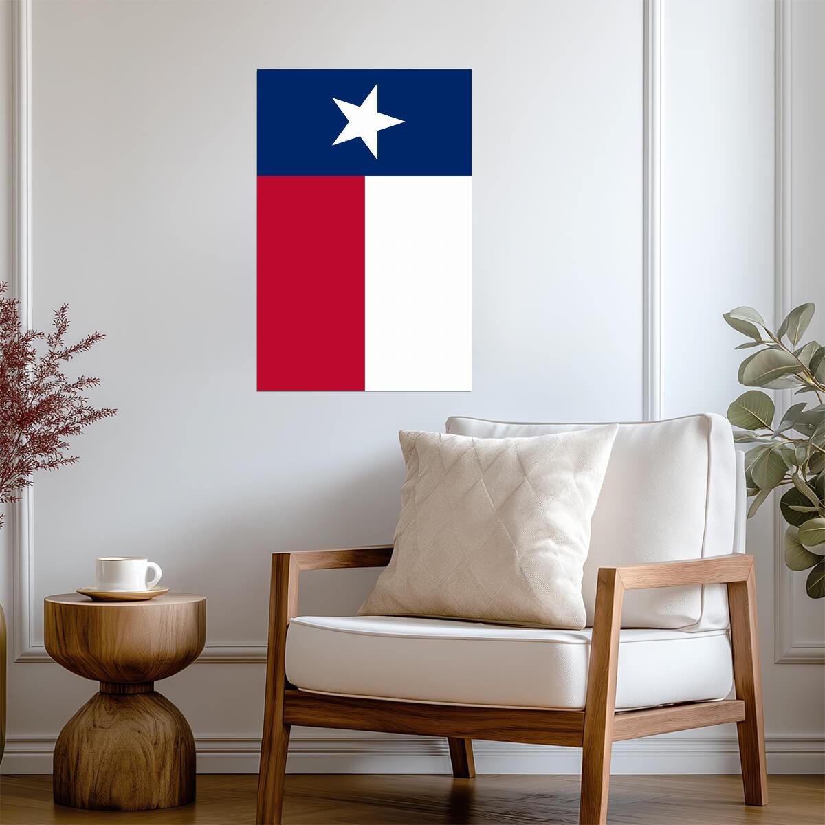 Texas Lone Star State Flag | Abstract Geometric Poster | Texan Pride Wall Art - Graphic & Art Poster