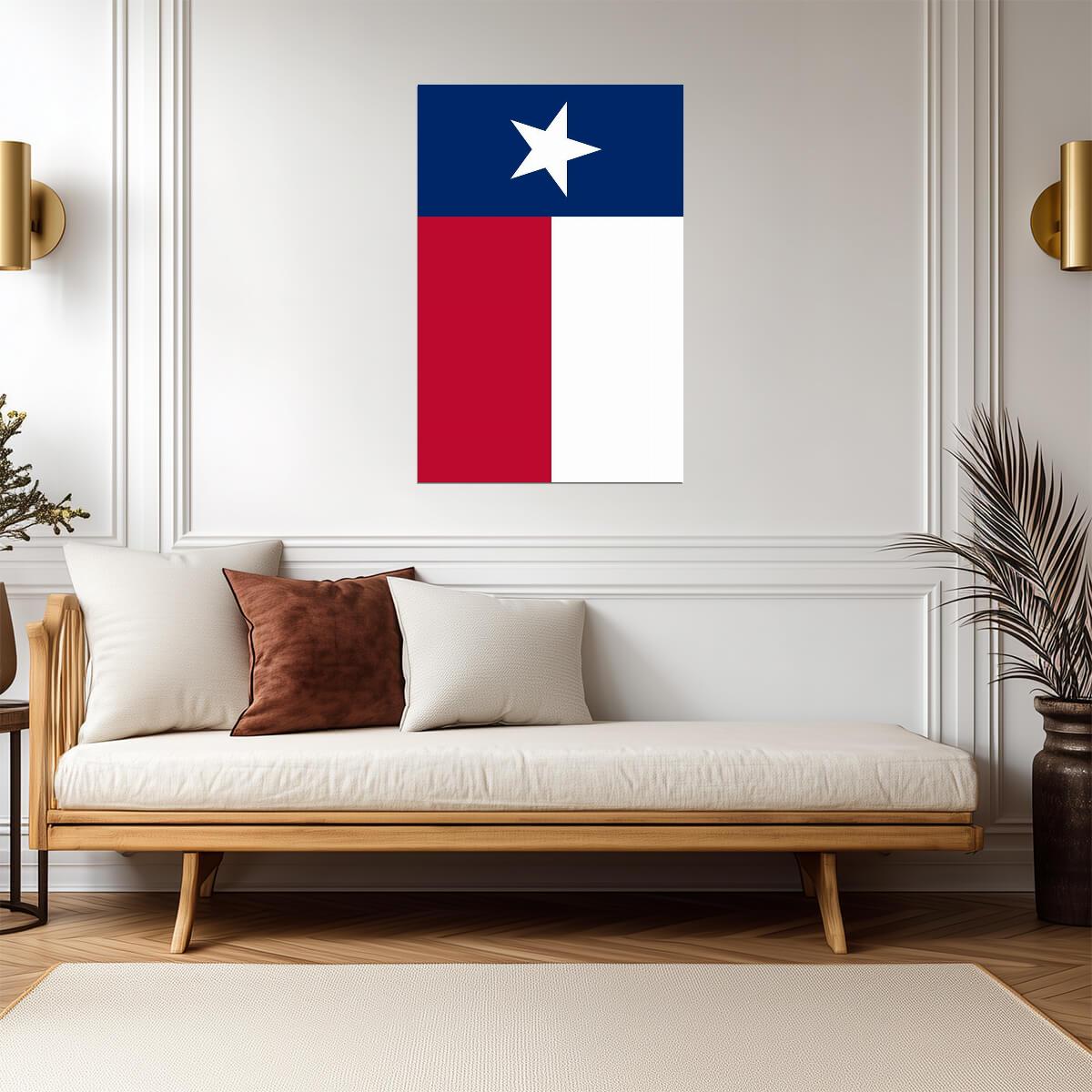 Texas Lone Star State Flag | Abstract Geometric Poster | Texan Pride Wall Art - Graphic & Art Poster