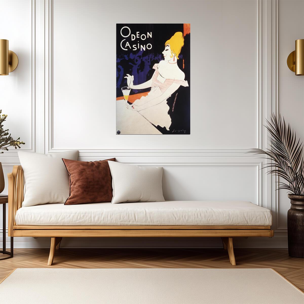Odeon Casino | Vintage French Advertising Poster | Art Nouveau Style - Vintage & Retro Poster