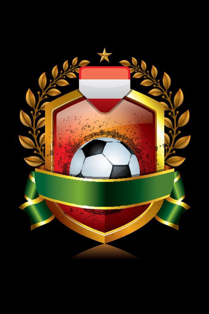Austria National Soccer Team | Retro Sports Poster | Football Emblem Art