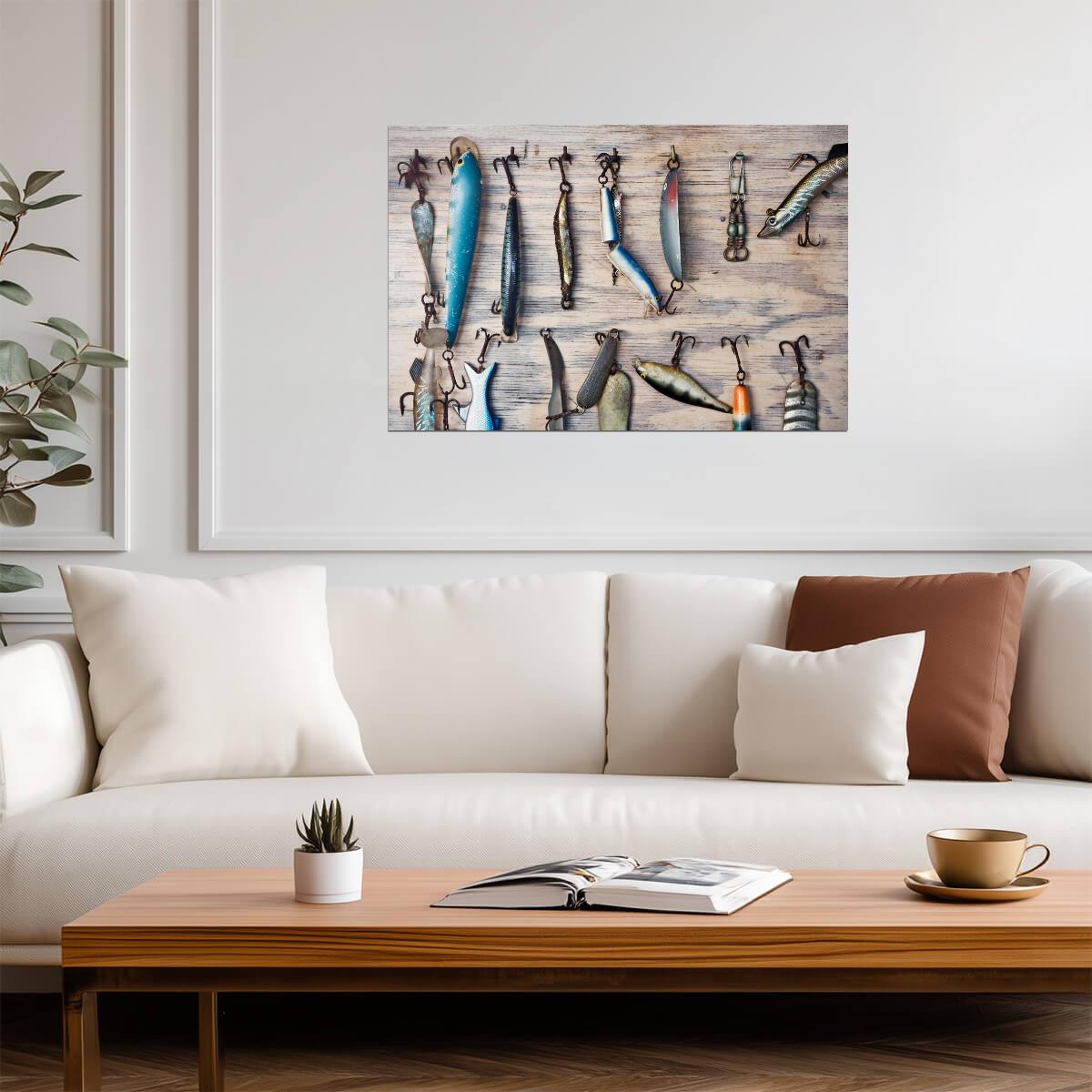 Trolling Spoons Fishing Lures Display | Angler Hobby Photography | Fishing Poster - Photography Poster