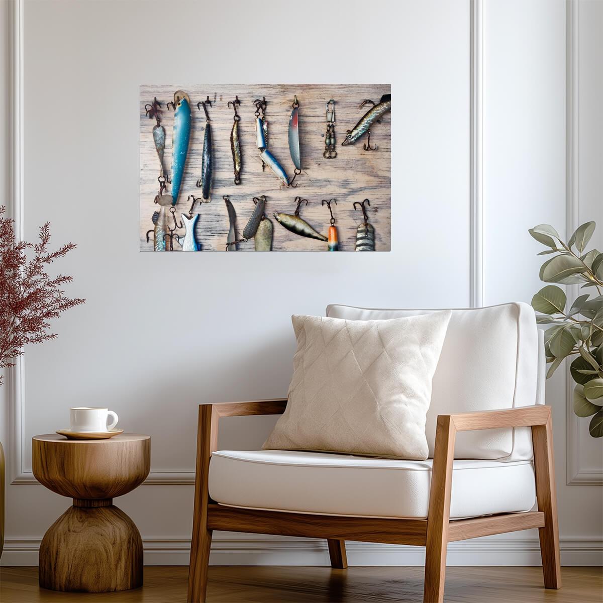 Trolling Spoons Fishing Lures Display | Angler Hobby Photography | Fishing Poster - Photography Poster
