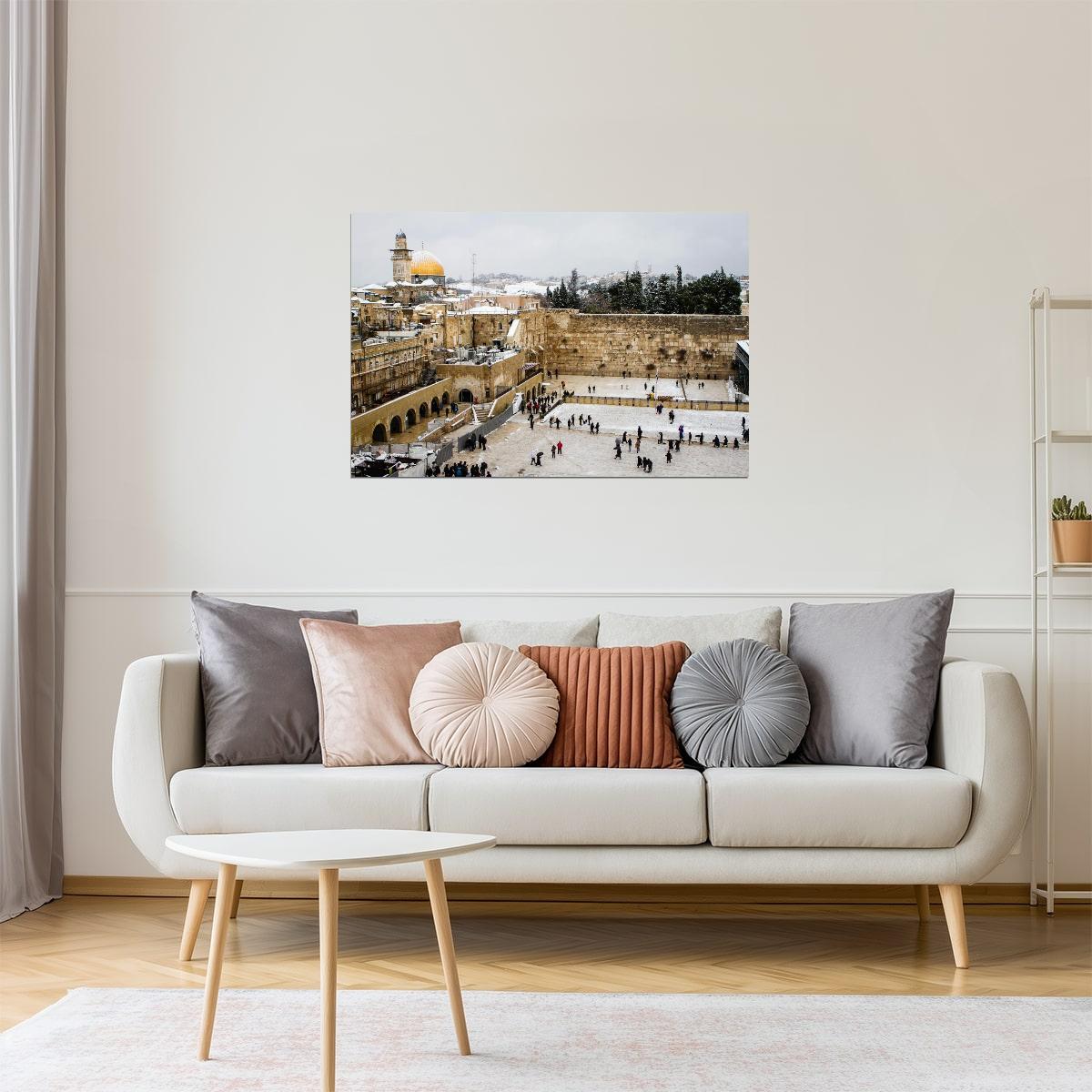 Western Wall in Jerusalem Poster | Israel Travel Photography | Historical Wall Art