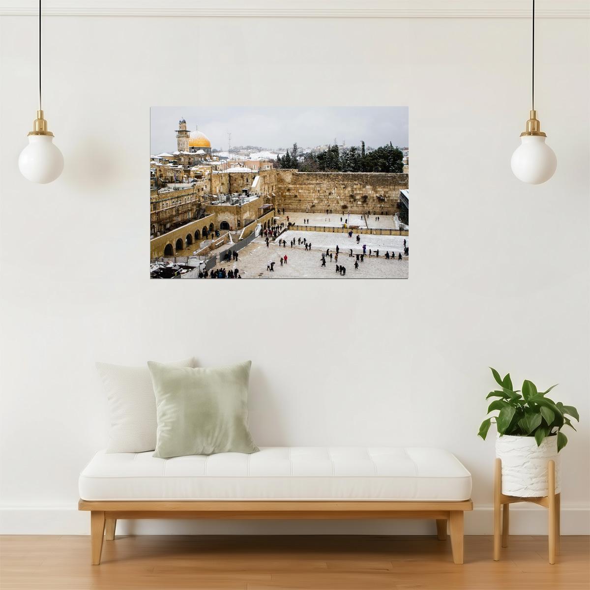Western Wall in Jerusalem Poster | Israel Travel Photography | Historical Wall Art
