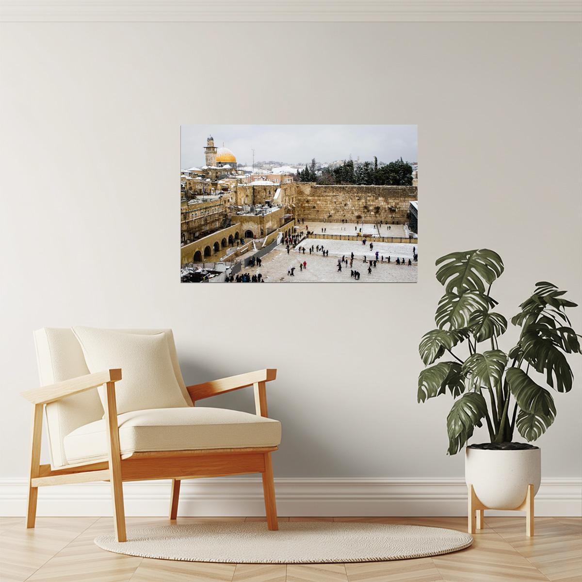 Western Wall in Jerusalem Poster | Israel Travel Photography | Historical Wall Art