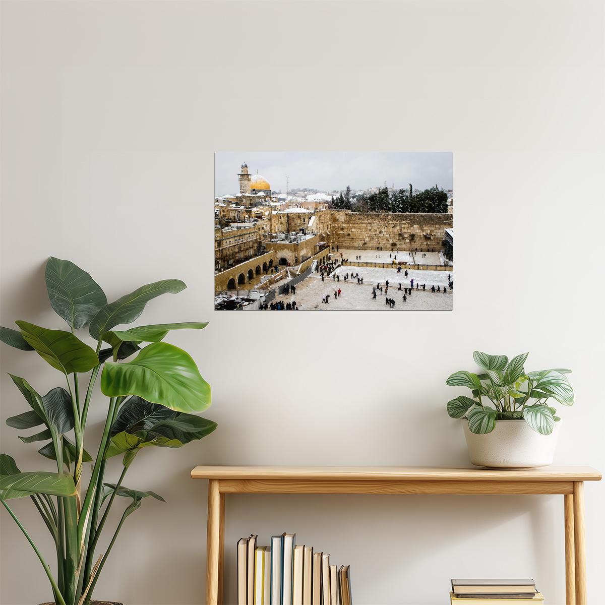 Western Wall in Jerusalem Poster | Israel Travel Photography | Historical Wall Art