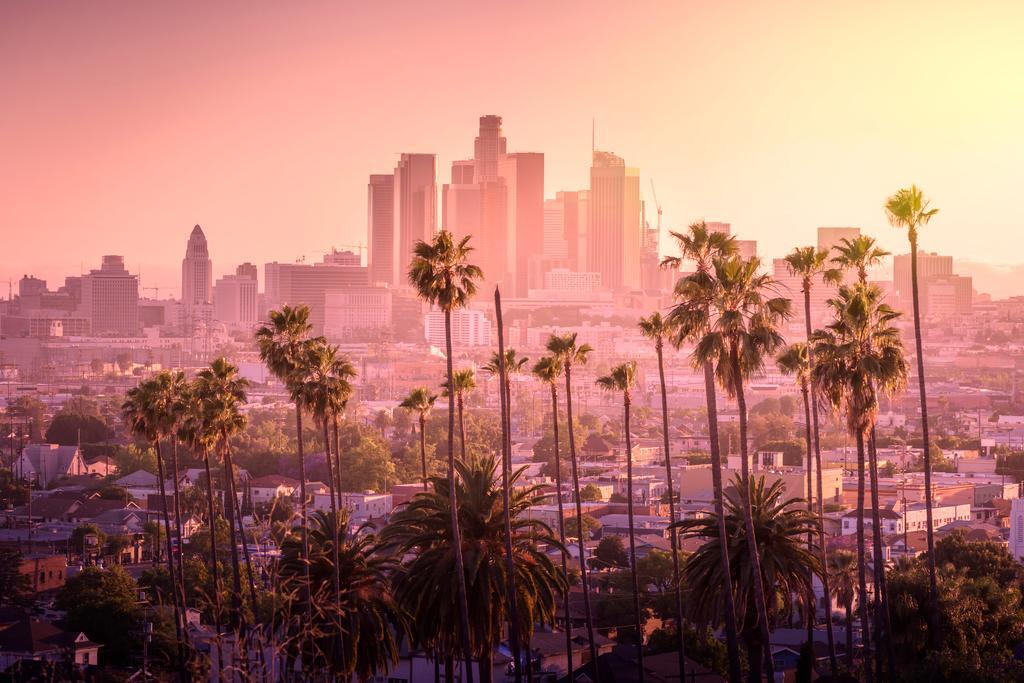 Los Angeles Skyline Sunset Poster | California Photography | Cityscape Wall Art