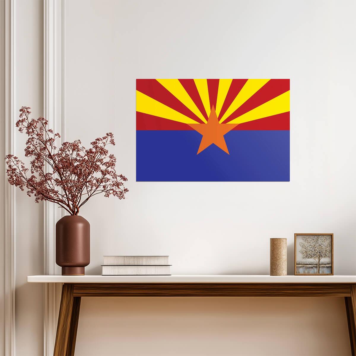 Arizona State Flag Poster | Abstract Geometric Art | State Pride Wall Decor - Graphic & Art Poster