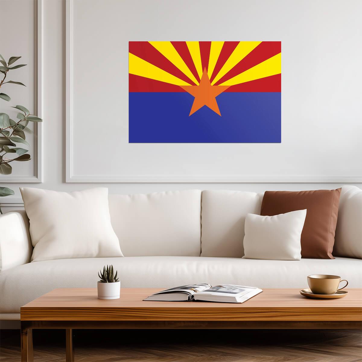 Arizona State Flag Poster | Abstract Geometric Art | State Pride Wall Decor - Graphic & Art Poster