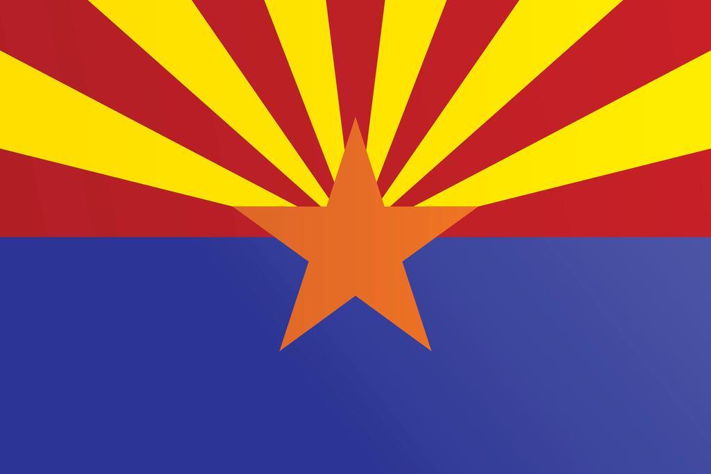 Arizona State Flag Poster | Abstract Geometric Art | State Pride Wall Decor - Graphic & Art Poster