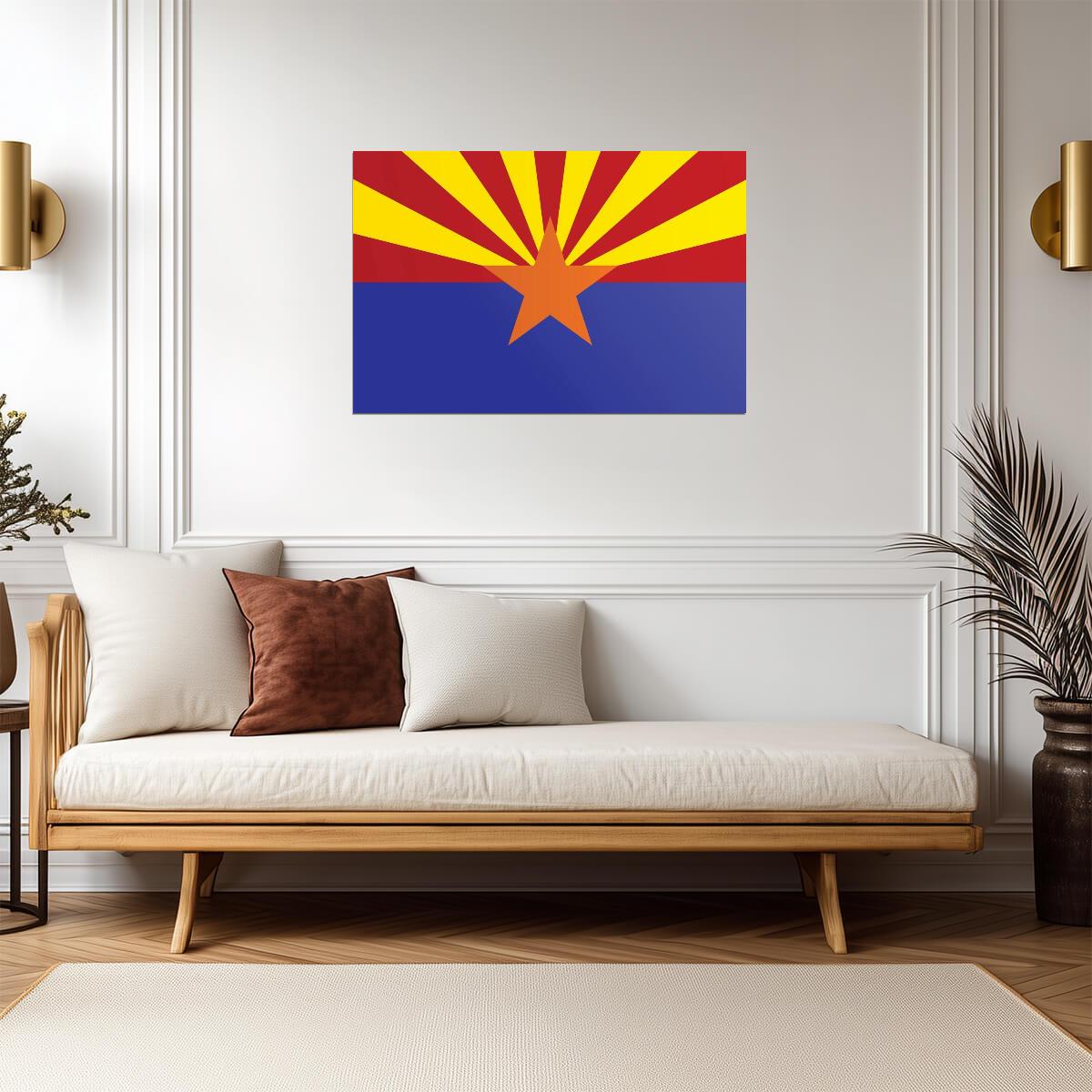 Arizona State Flag Poster | Abstract Geometric Art | State Pride Wall Decor - Graphic & Art Poster