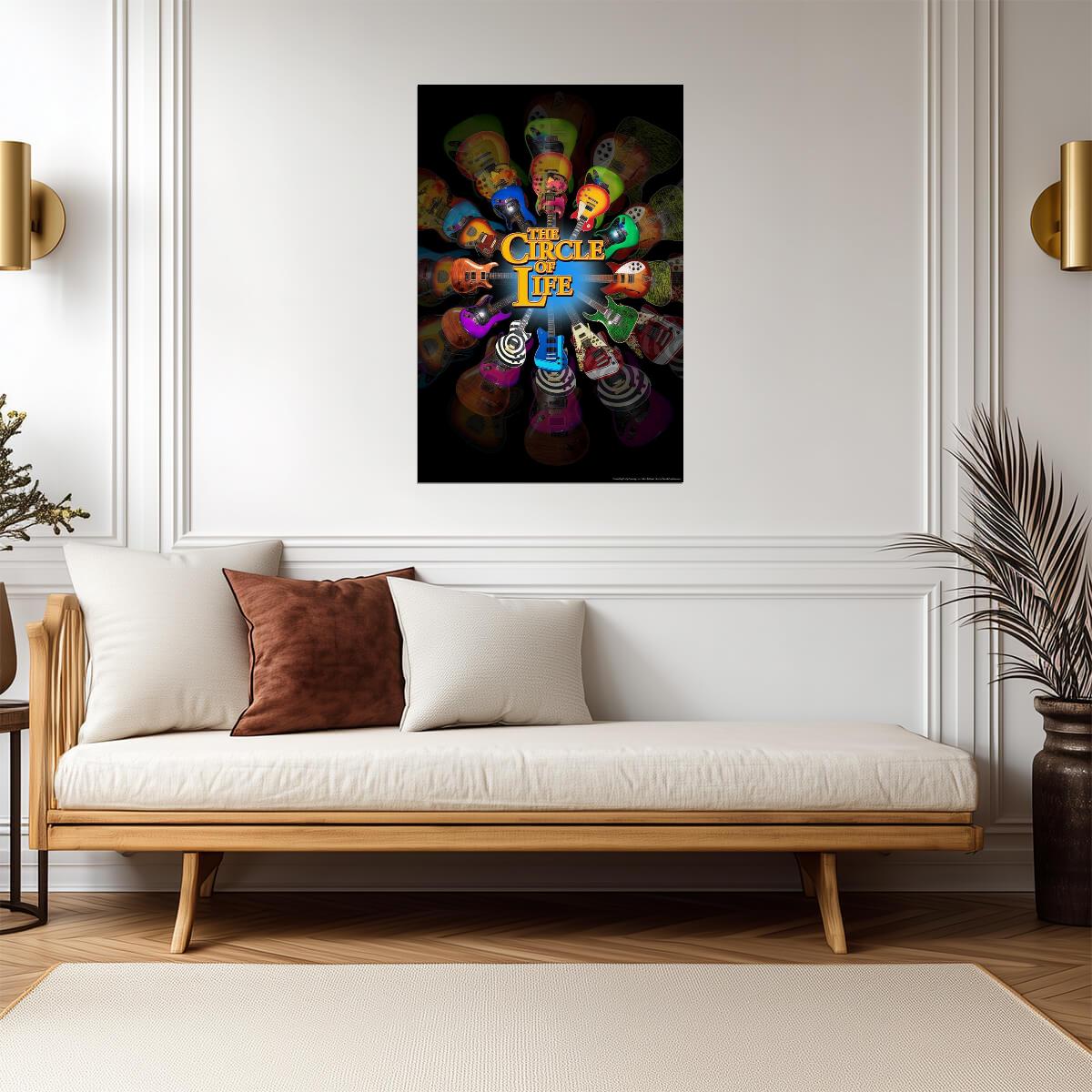 "The Circle of Life" Guitars | Funny Music Poster | Musician Humor Wall Art - Type & Quotes Poster