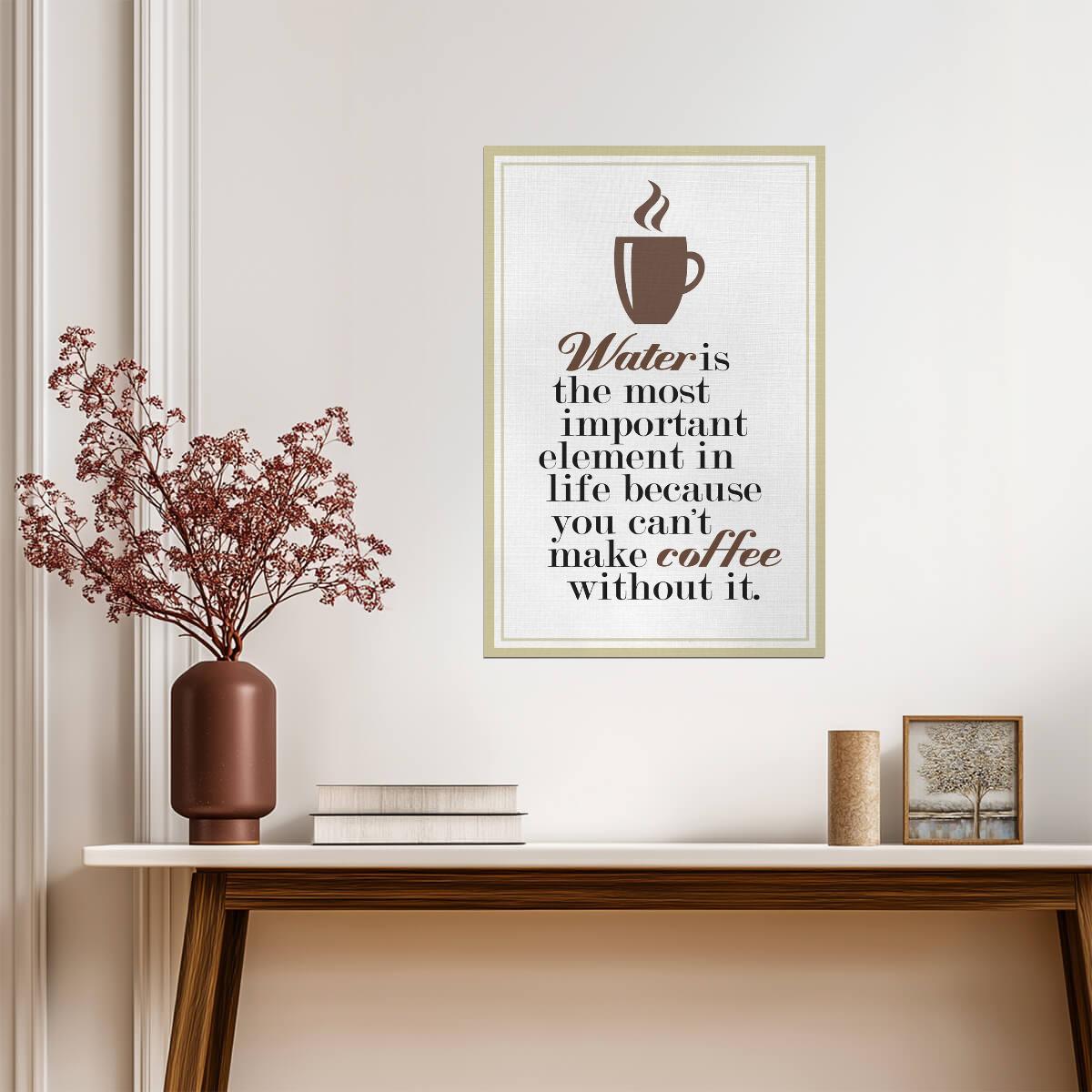 Coffee Periodic Table Element | Funny Chemistry Quote Poster | Kitchen Science Wall Art - Type & Quotes Poster