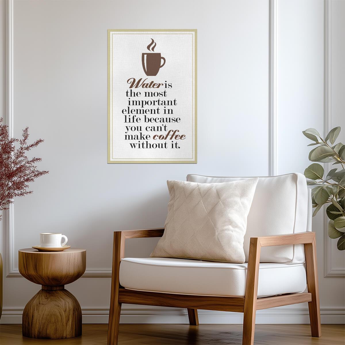 Coffee Periodic Table Element | Funny Chemistry Quote Poster | Kitchen Science Wall Art - Type & Quotes Poster