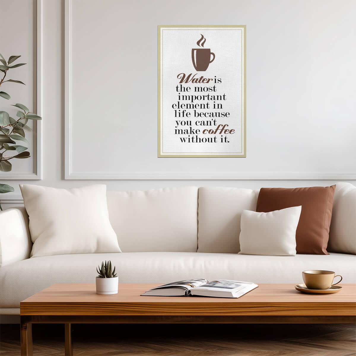 Coffee Periodic Table Element | Funny Chemistry Quote Poster | Kitchen Science Wall Art - Type & Quotes Poster