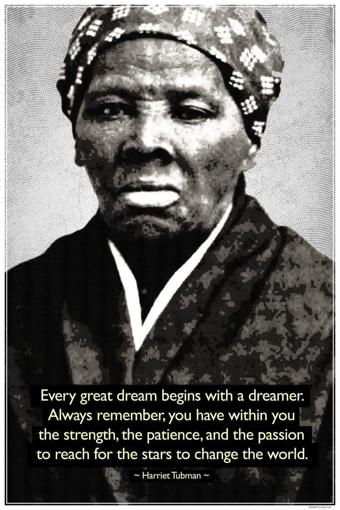 Harriet Tubman | Change the World Motivational Quote Poster | Black History