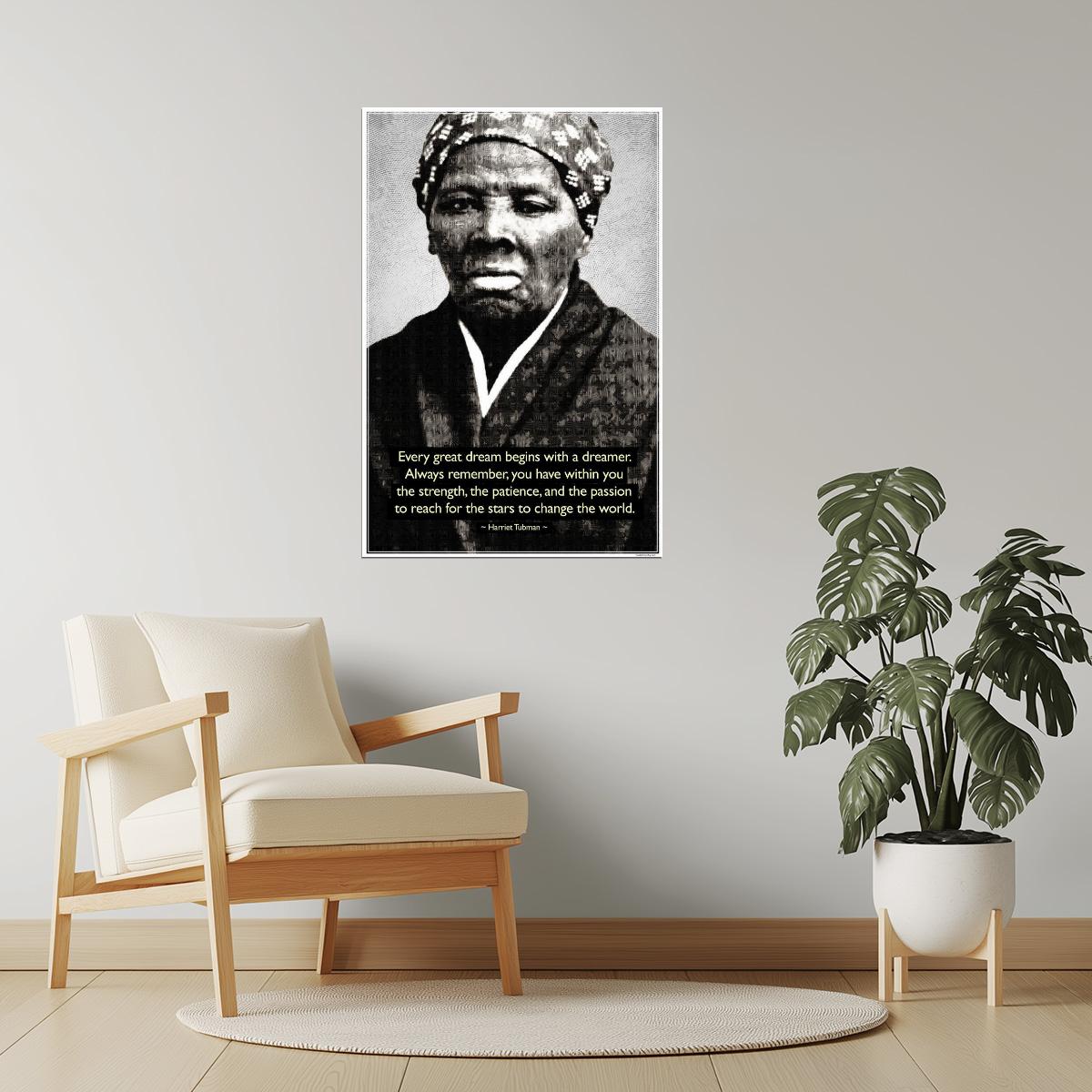 Harriet Tubman | Change the World Motivational Quote Poster | Black History