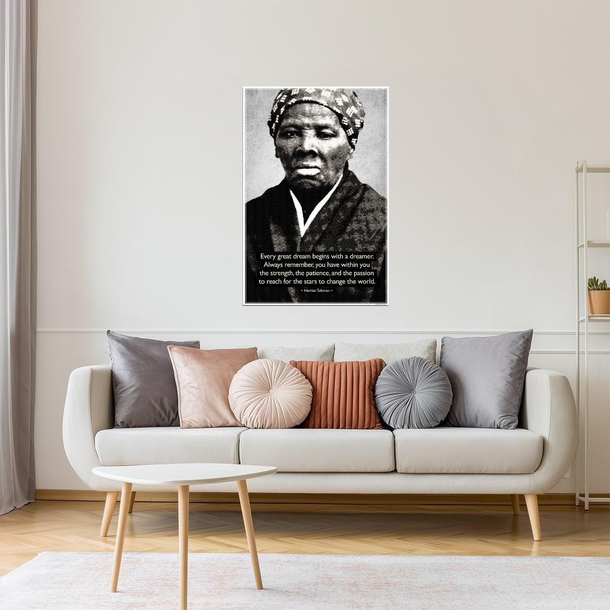 Harriet Tubman | Change the World Motivational Quote Poster | Black History