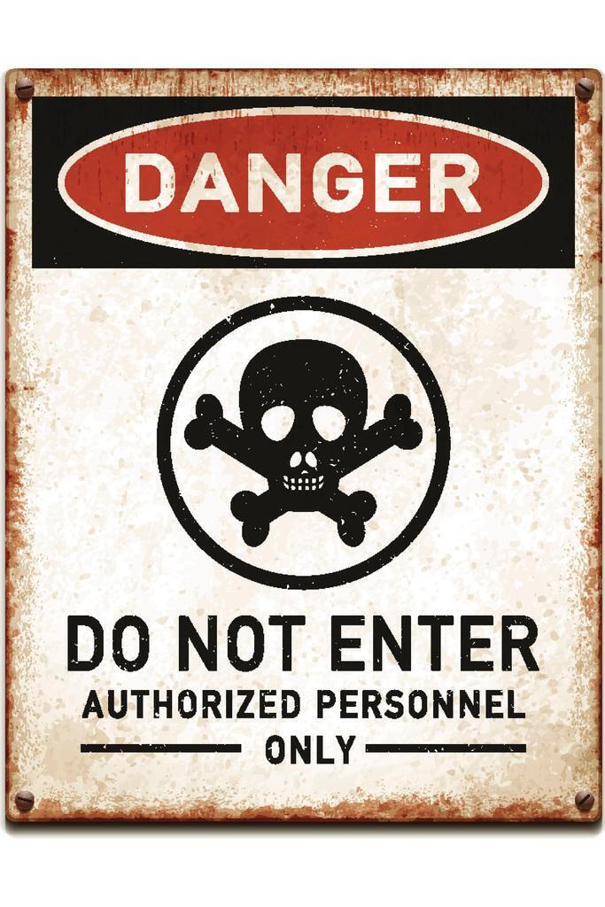 "Danger: Do Not Enter" Sign | Authorized Personnel Only | Industrial Warning Poster - Type & Quotes Poster