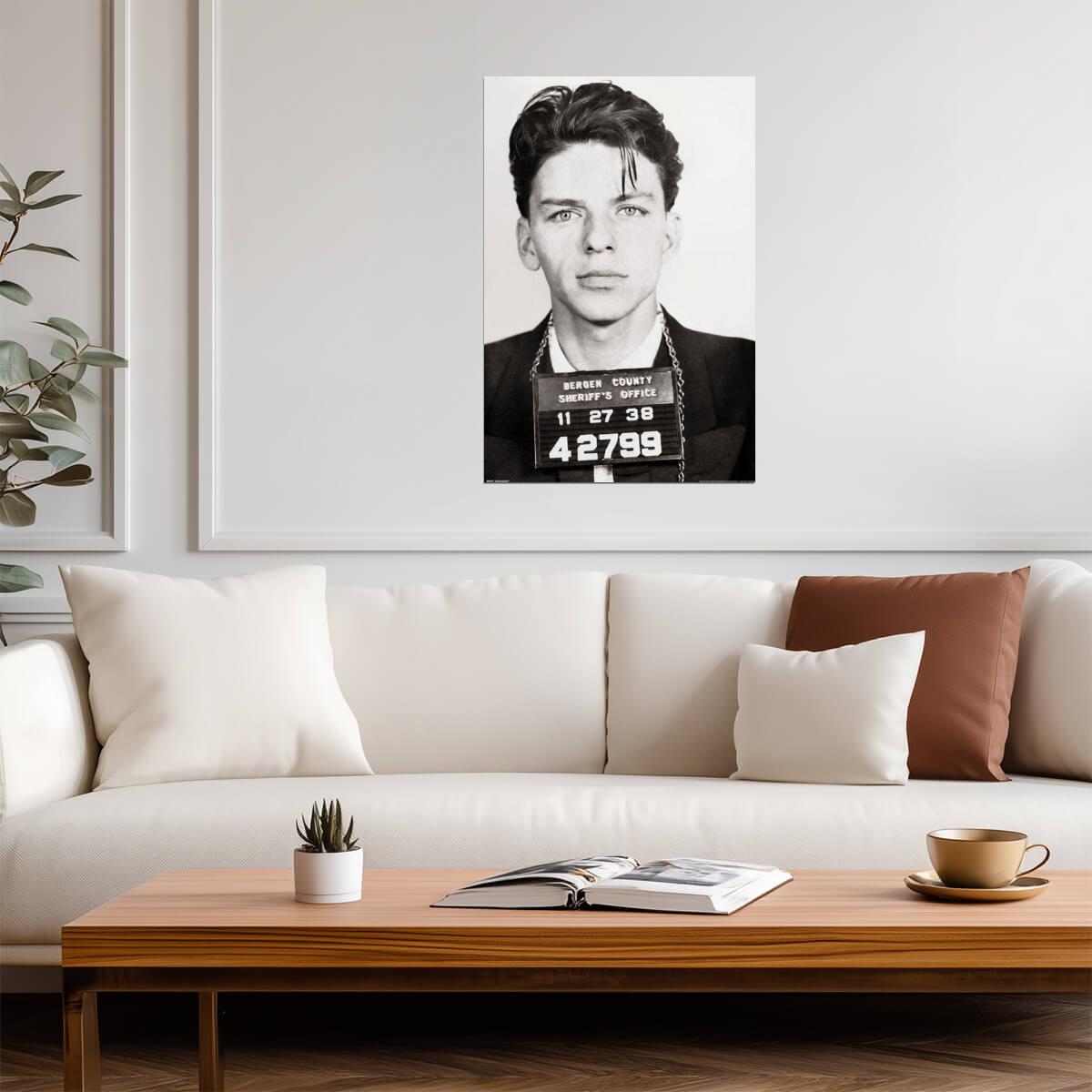 Frank Sinatra Mugshot | 1938 Police Photograph | Vintage Music Legend Poster - Music Poster