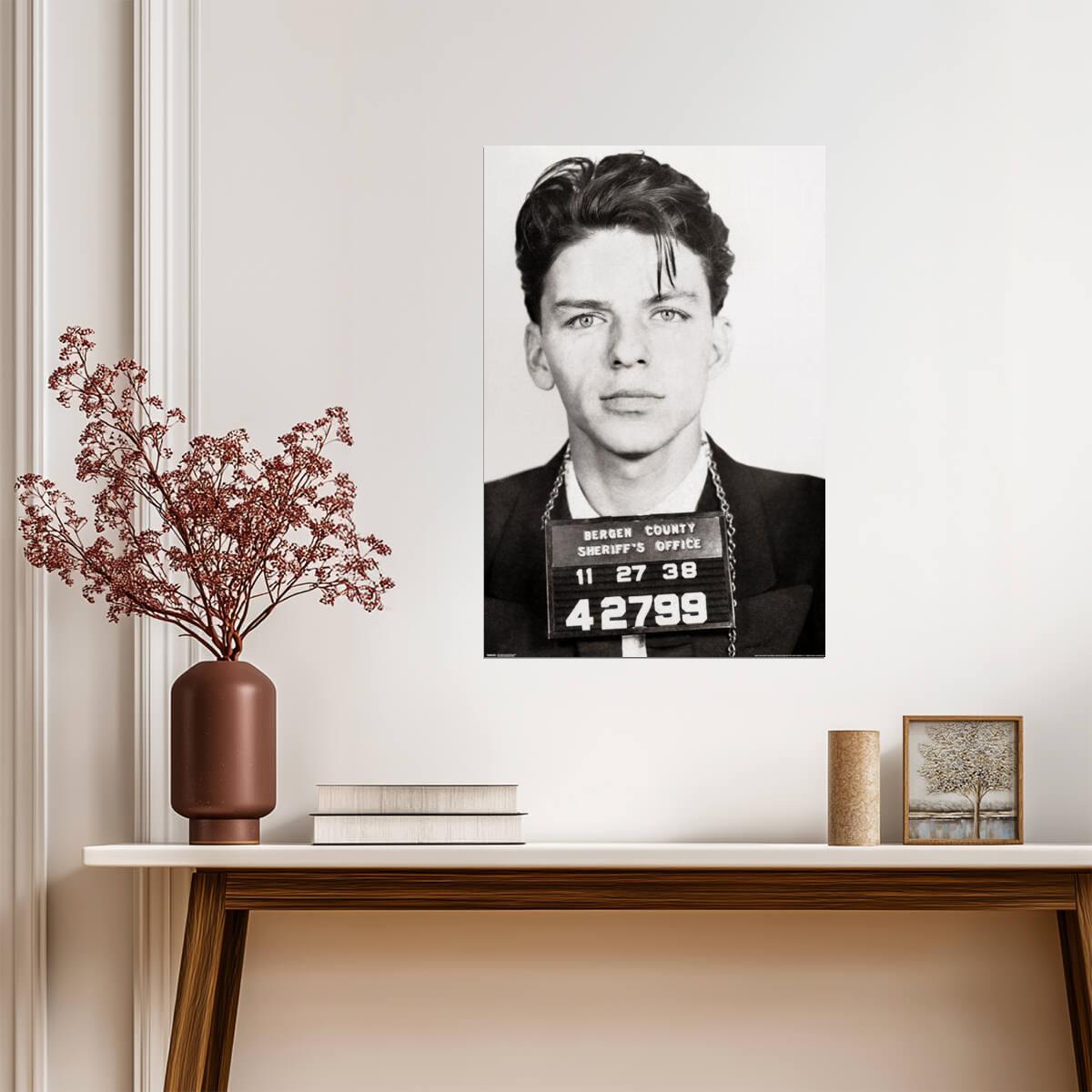 Frank Sinatra Mugshot | 1938 Police Photograph | Vintage Music Legend Poster - Music Poster