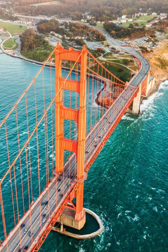 Golden Gate Bridge Aerial View | San Francisco Photography | California Landmark Poster - Photography Poster