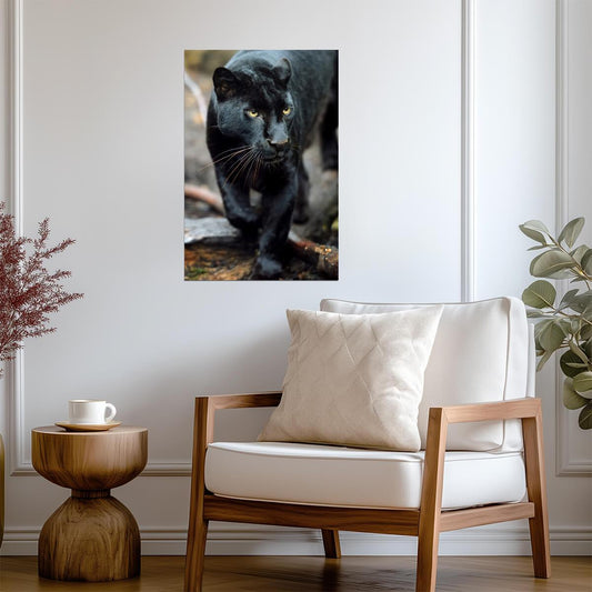 Black Leopard Portrait | Wild Cat Photography | Jungle Animal Poster - Photography Poster