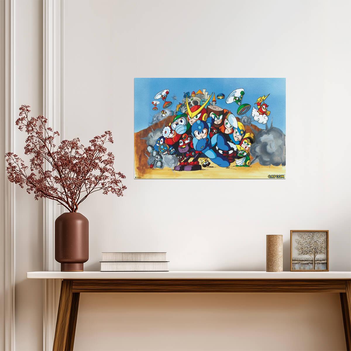 Mega Man 2 Bosses | Retro Gaming Poster | 8-Bit Video Game Art - Video Games Poster