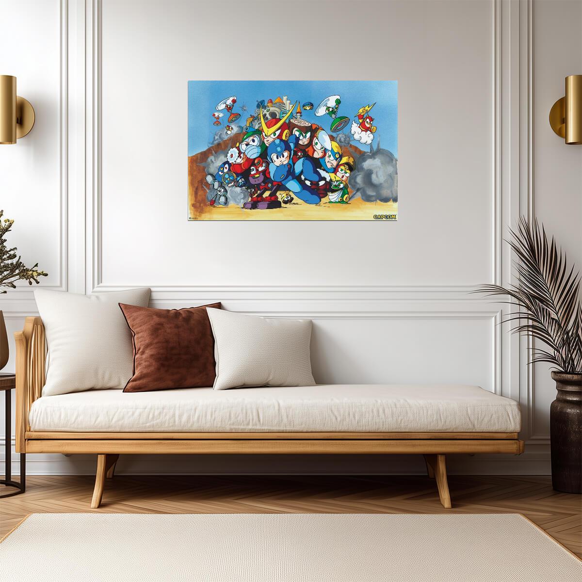 Mega Man 2 Bosses | Retro Gaming Poster | 8-Bit Video Game Art - Video Games Poster