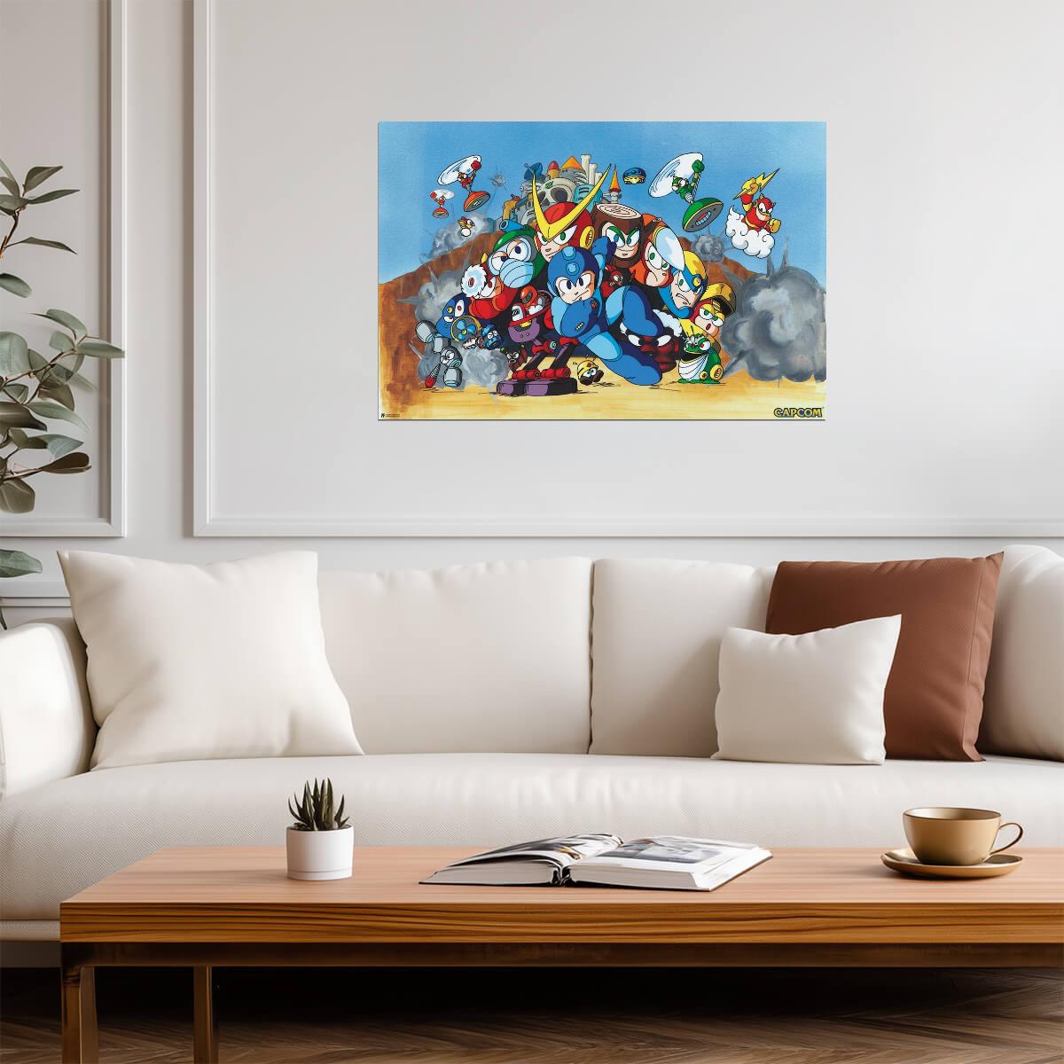 Mega Man 2 Bosses | Retro Gaming Poster | 8-Bit Video Game Art - Video Games Poster