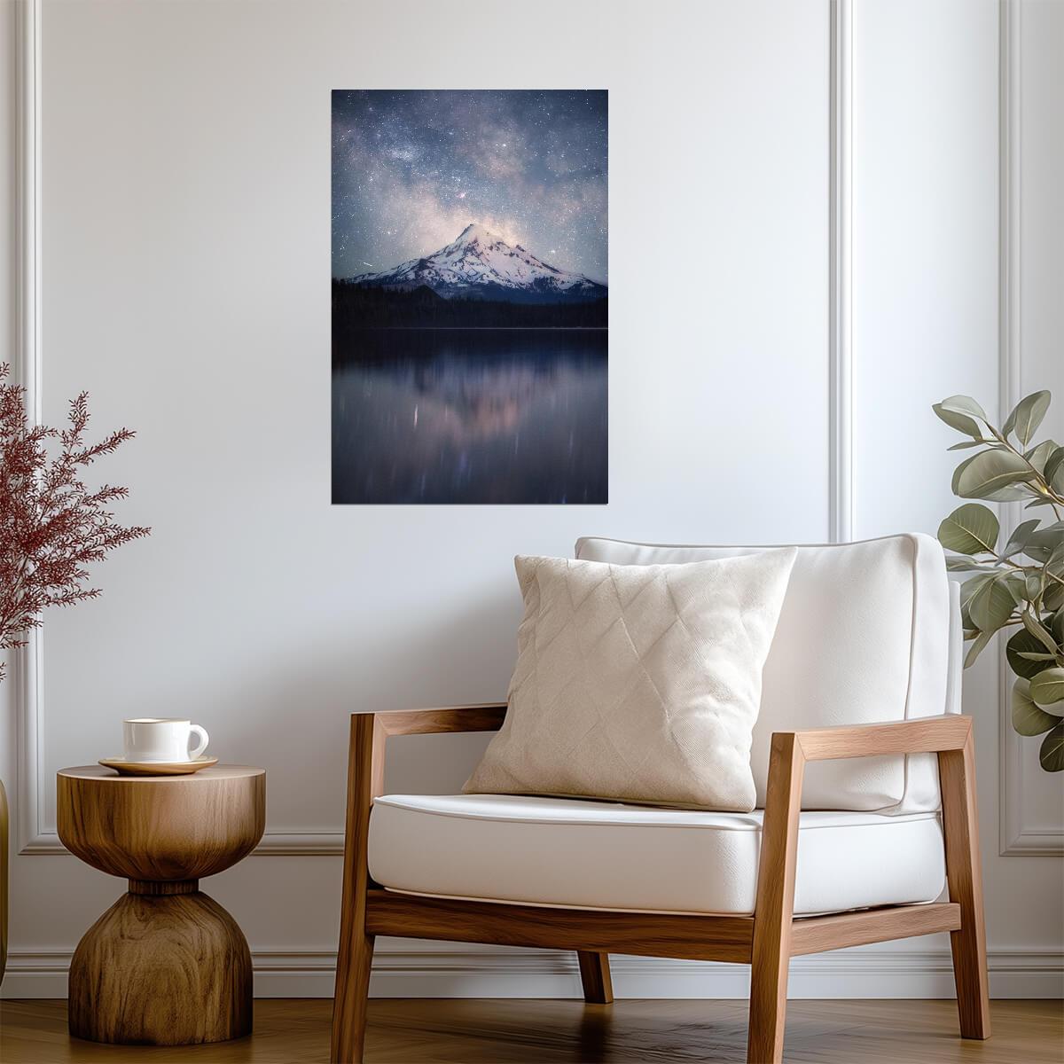 Milky Way Over Lost Lake | Mount Hood Oregon Photography | Astrophotography Poster - Photography Poster
