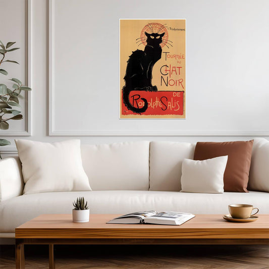 Le Chat Noir The Black Cat | Vintage Parisian Cabaret Poster | Théophile Steinlen Art - Vintage & Retro Poster