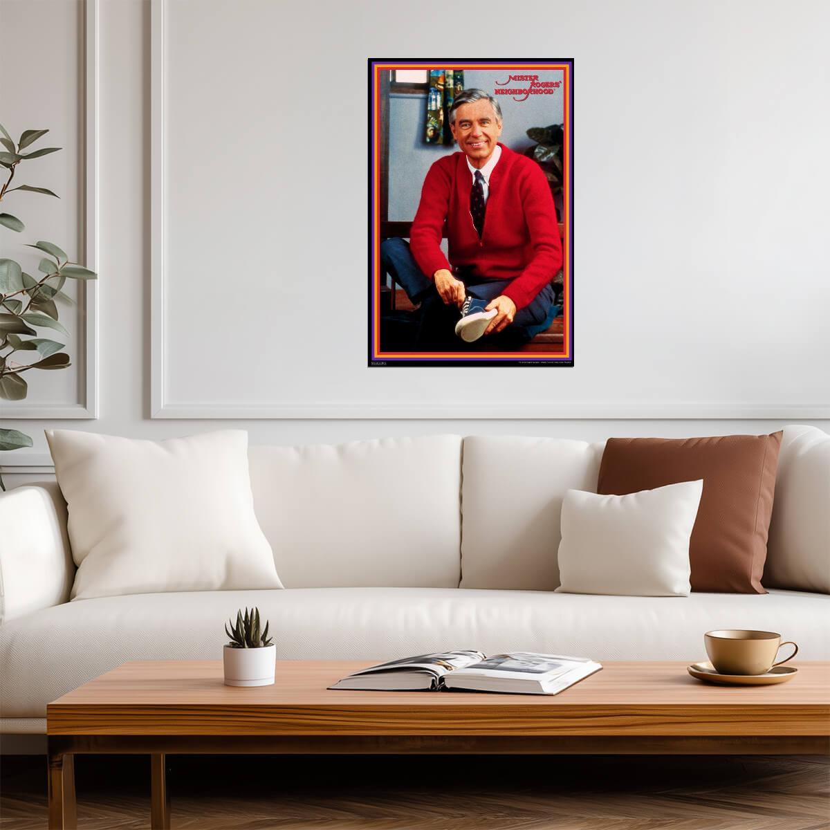 Mister Rogers' Neighborhood | Fred Rogers Portrait | Vintage TV Show Poster - Movies & TV Poster